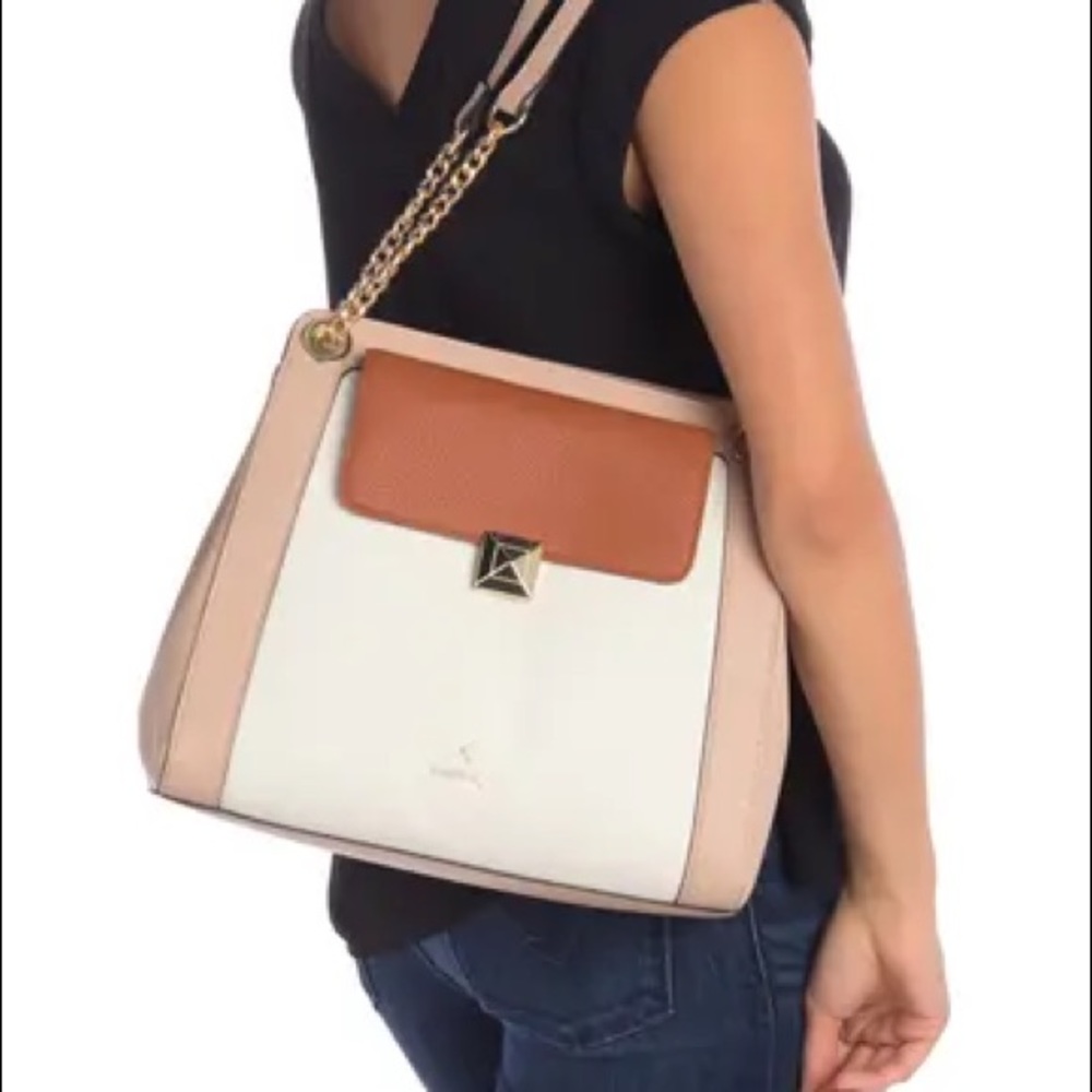 Whitley Shoulder Bag in “Nude” Color Block